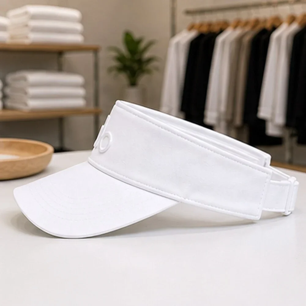 ALO Yoga White Clean Open Top Visor Hat OS